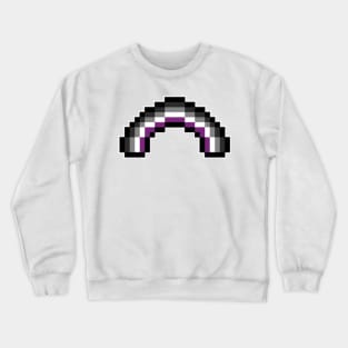 Pixel Rainbow Design in Asexual Pride Flag Colors Crewneck Sweatshirt